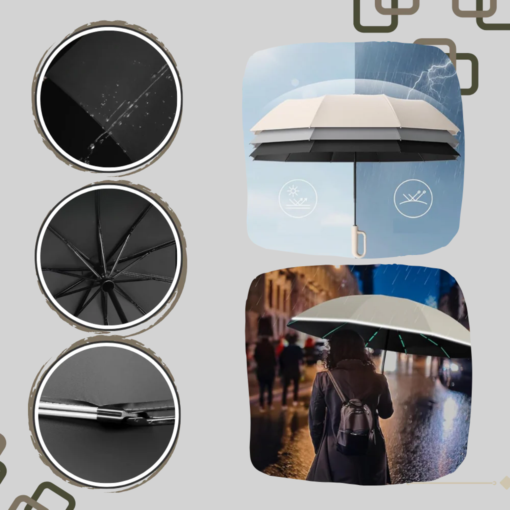 Waterproof Compact Automatic Umbrella - Olytrend