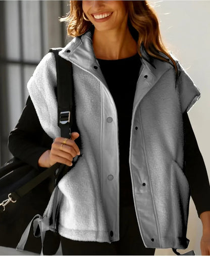 Amélie | Women's Sleeveless Jacket — Warmth & Casual Style