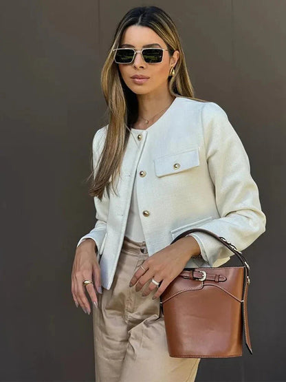 Willow | Short Jacket with Pockets for Women — Elegance & Refined Finish