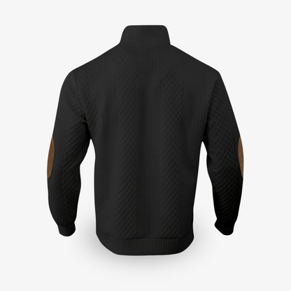 Aziz | Men's Sweater with Buttoned Collar — Timeless Warmth & Elegance
