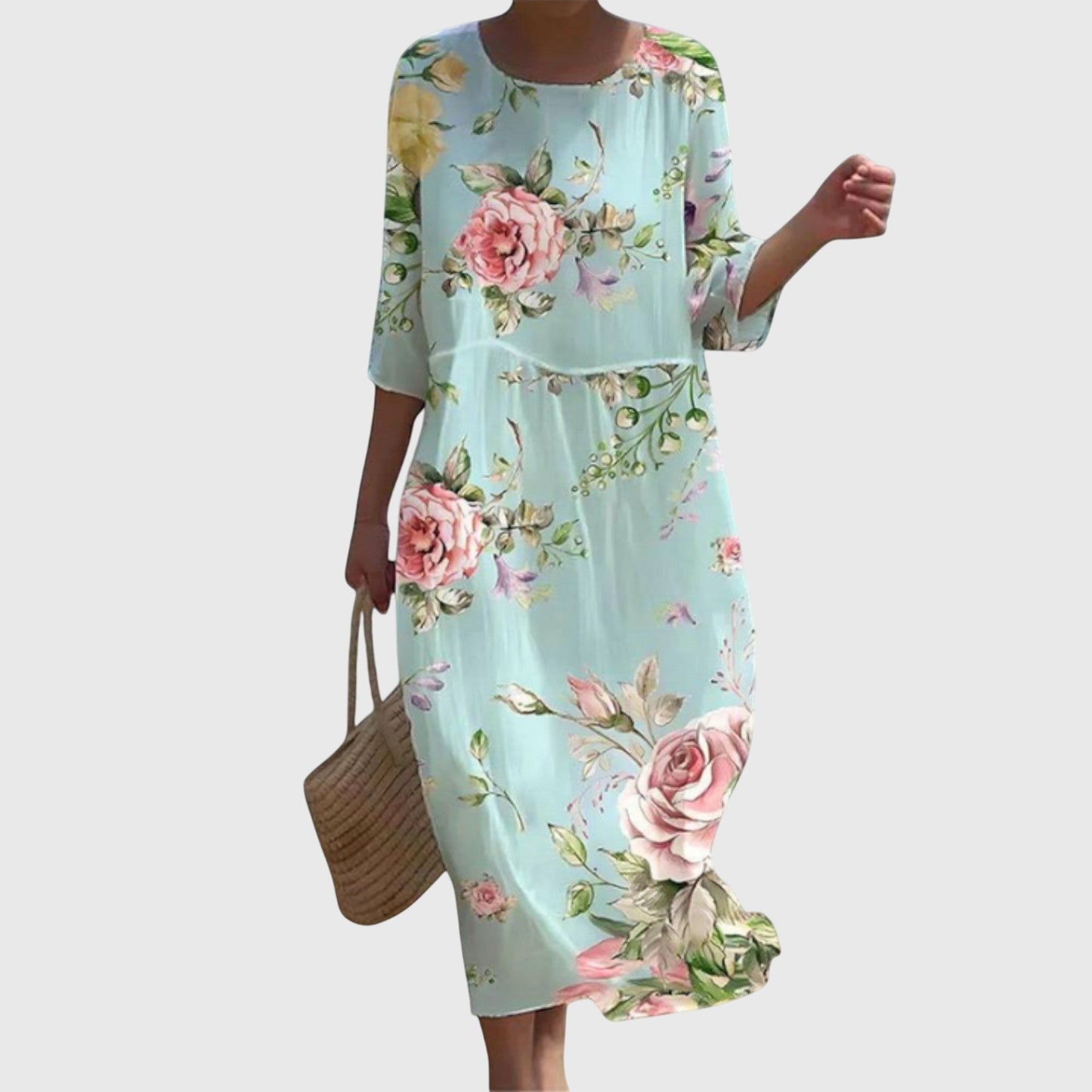Beautiful Flower Long Summer Dress - Olytrend