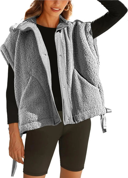 Amélie | Women's Sleeveless Jacket — Warmth & Casual Style