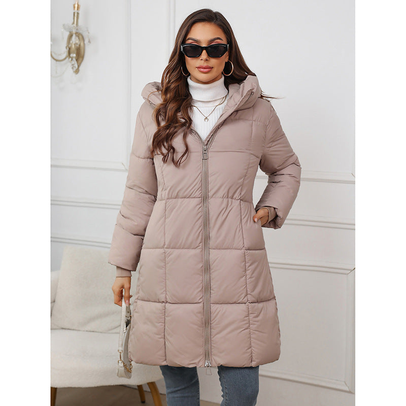 Warm down jacket with hood