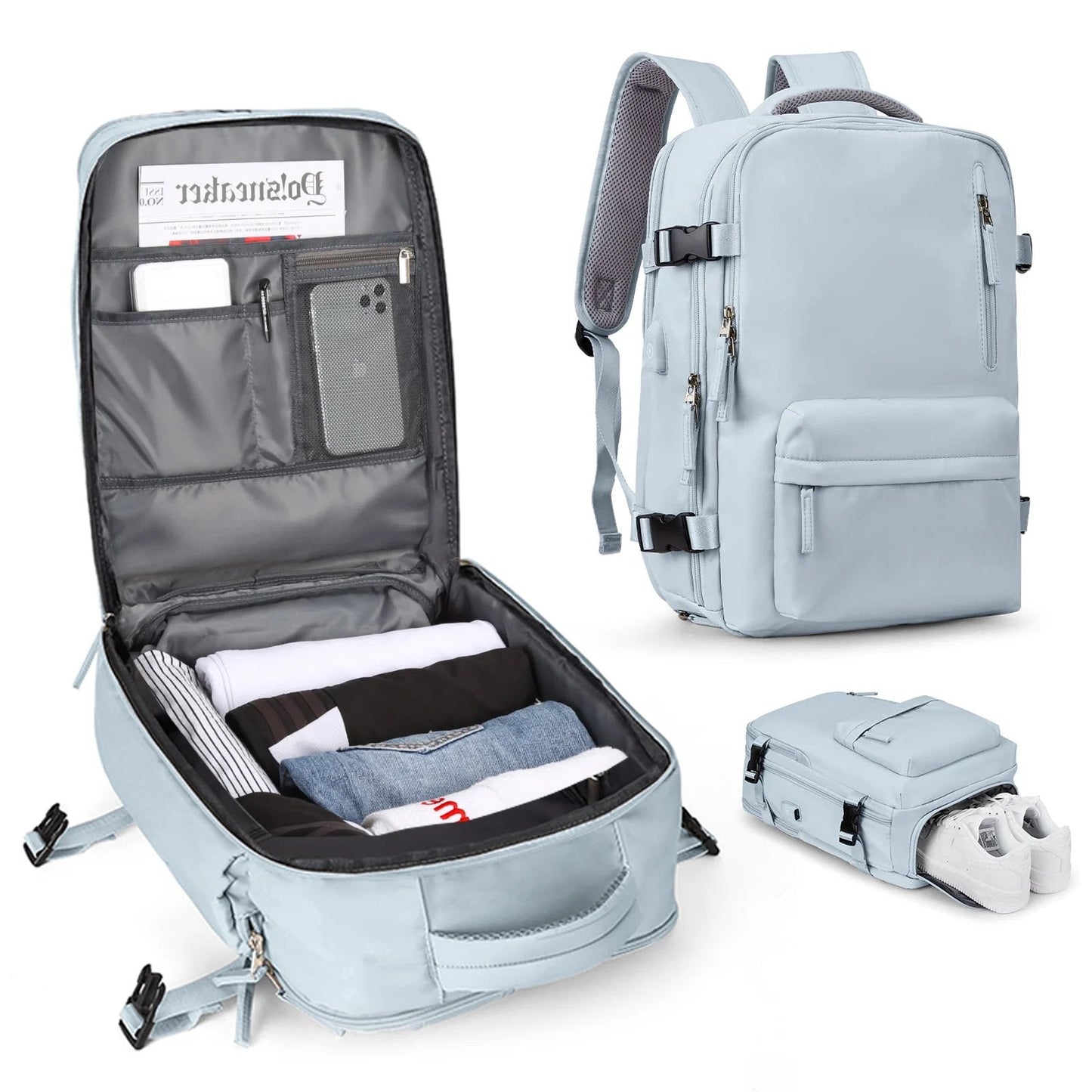 Backpack - Large waterproof travel bag for hiking and travel