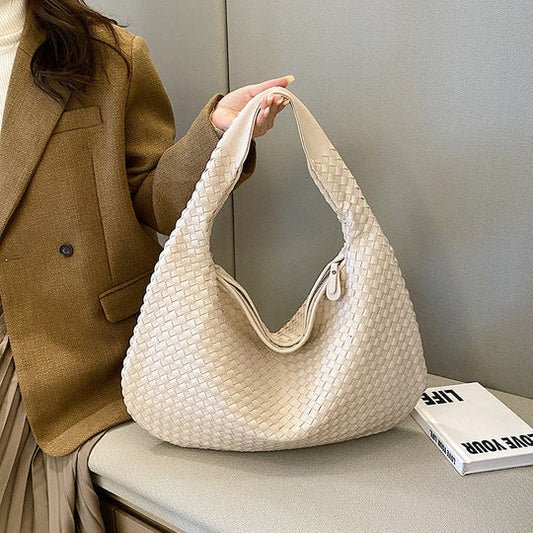 Braided Oko Leather Mary Shoulder Bag