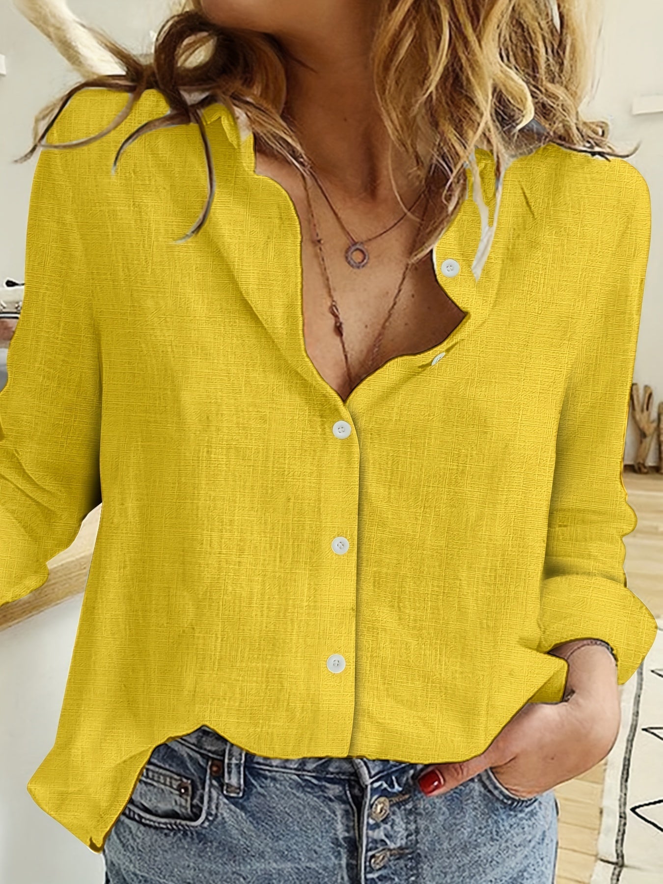 Women's shirt with button placket | Casual style