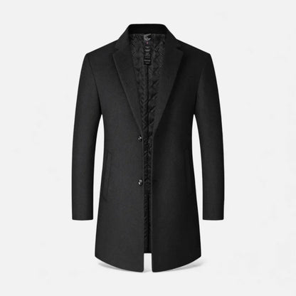 Ancient World | Long Men's Trench Coat in Wool Blend