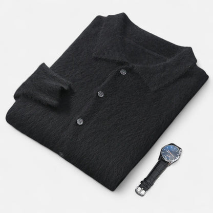 Ancient World | Men's Polo Collar Sweater Jacket Timeless