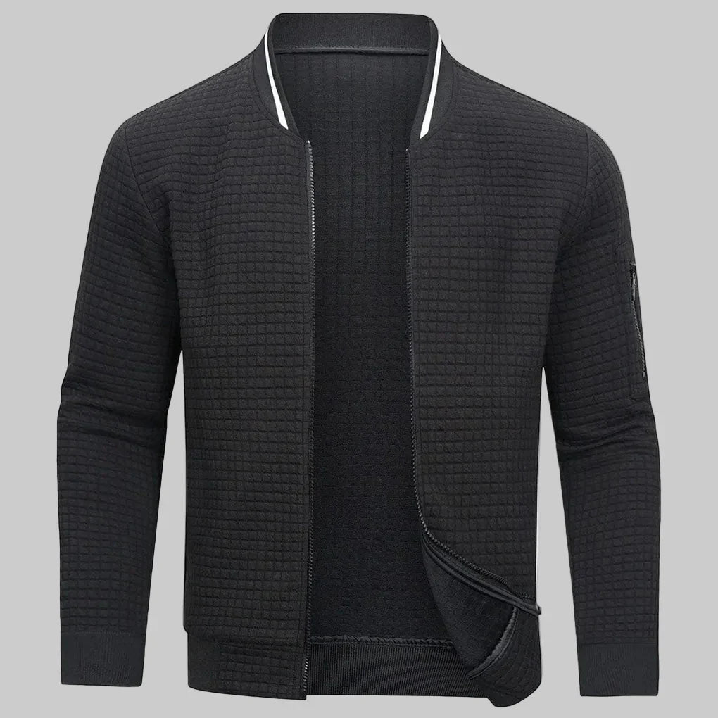 Casual Men's Zip Up Knit Sweater - Olytrend