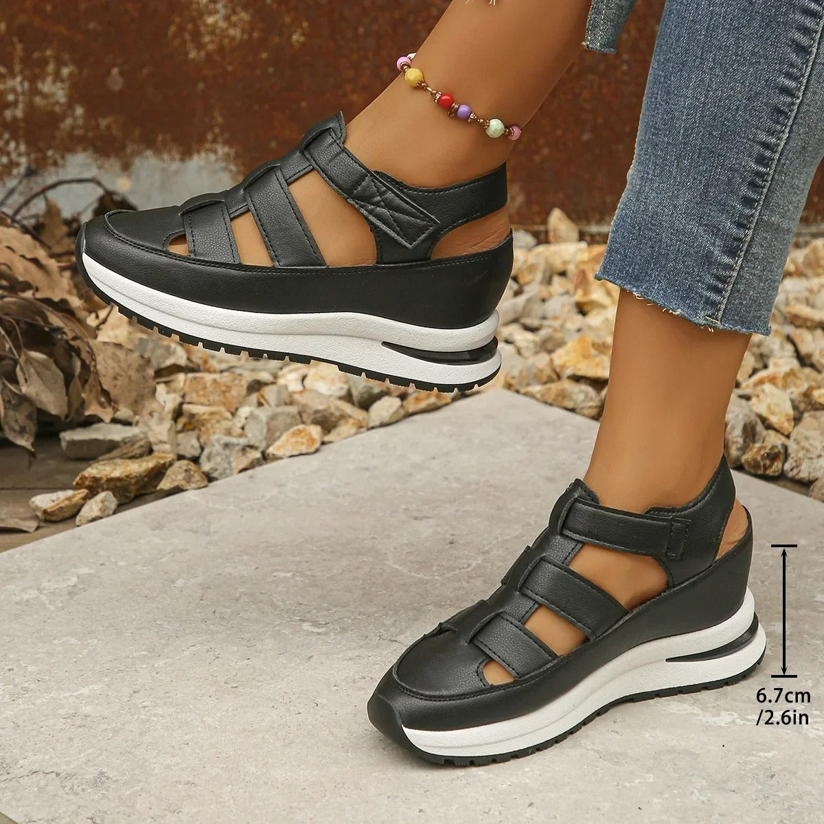 Charlot | Women’s Platform Walking Sandals – Supportive & Lightweight