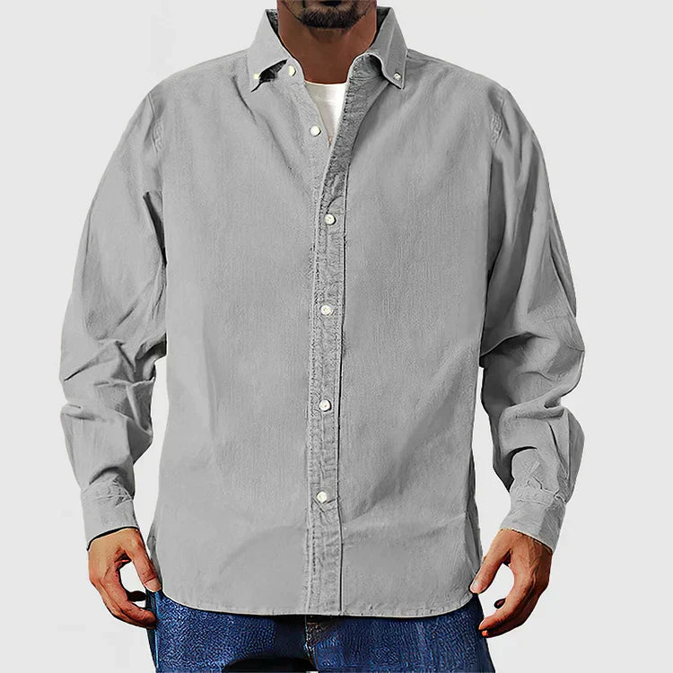 Beige Corduroy Overshirt by Vox