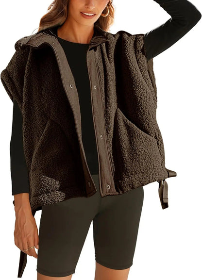 Amélie | Women's Sleeveless Jacket — Warmth & Casual Style