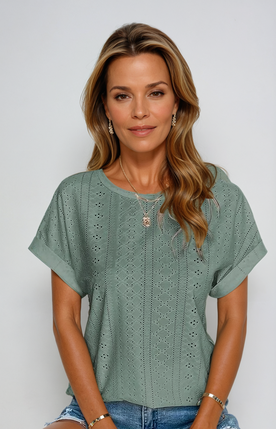 Women's Lace Trim Blouse