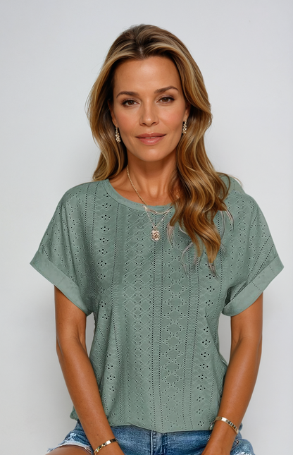 Women's Lace Trim Blouse