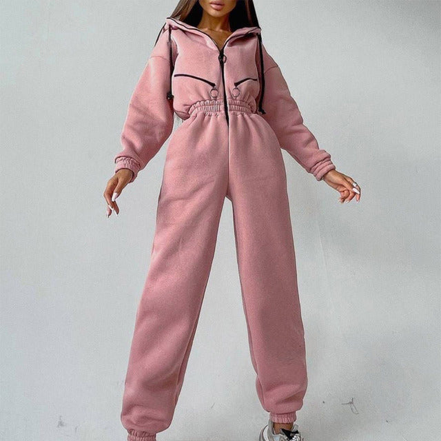 Women's Hoodie Two-Piece Set for Everyday and Leisure