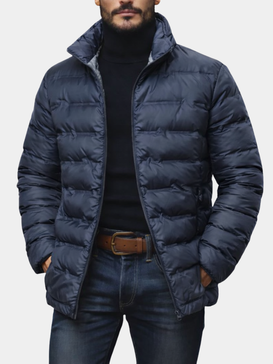 Warm Men's Quilted Puffer Coat - Olytrend