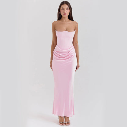 Charlotte | Draped Evening Dress – Bustier Cut and Refined Style