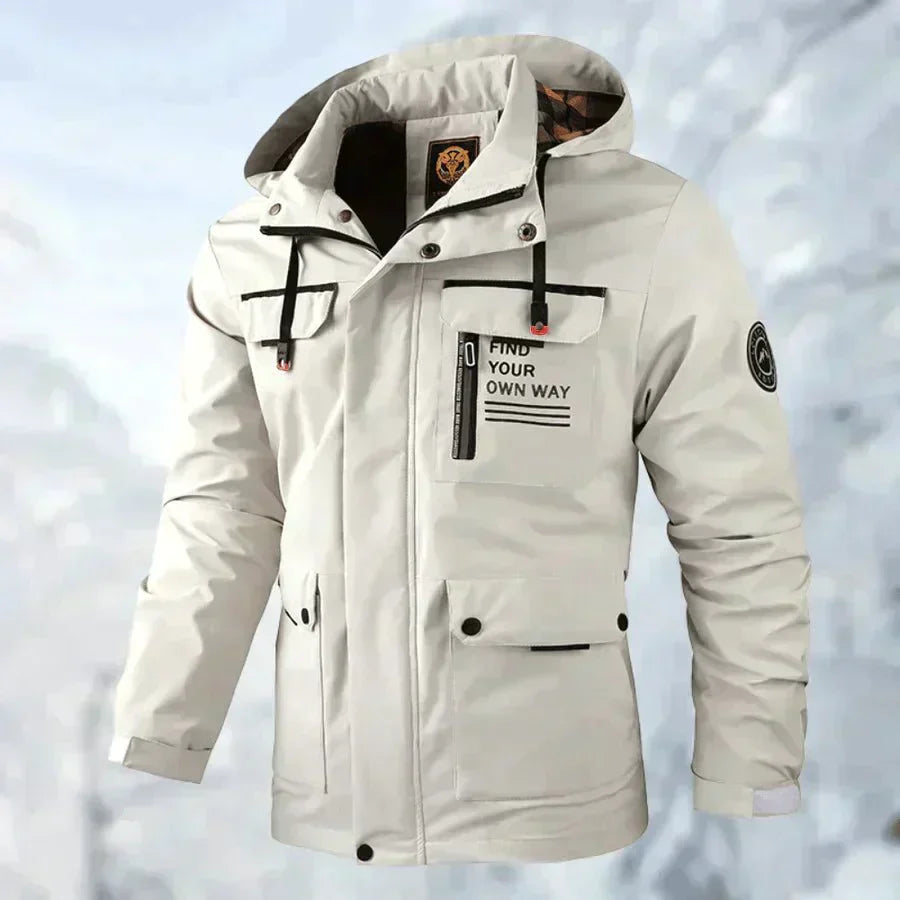 Waterproof Men's Hooded Windbreaker Jacket