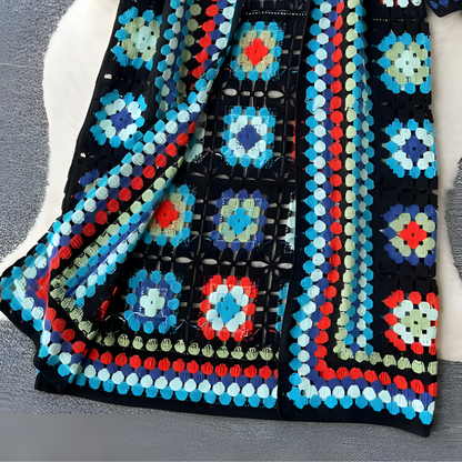 Vibrant Open Front Long Cardigan