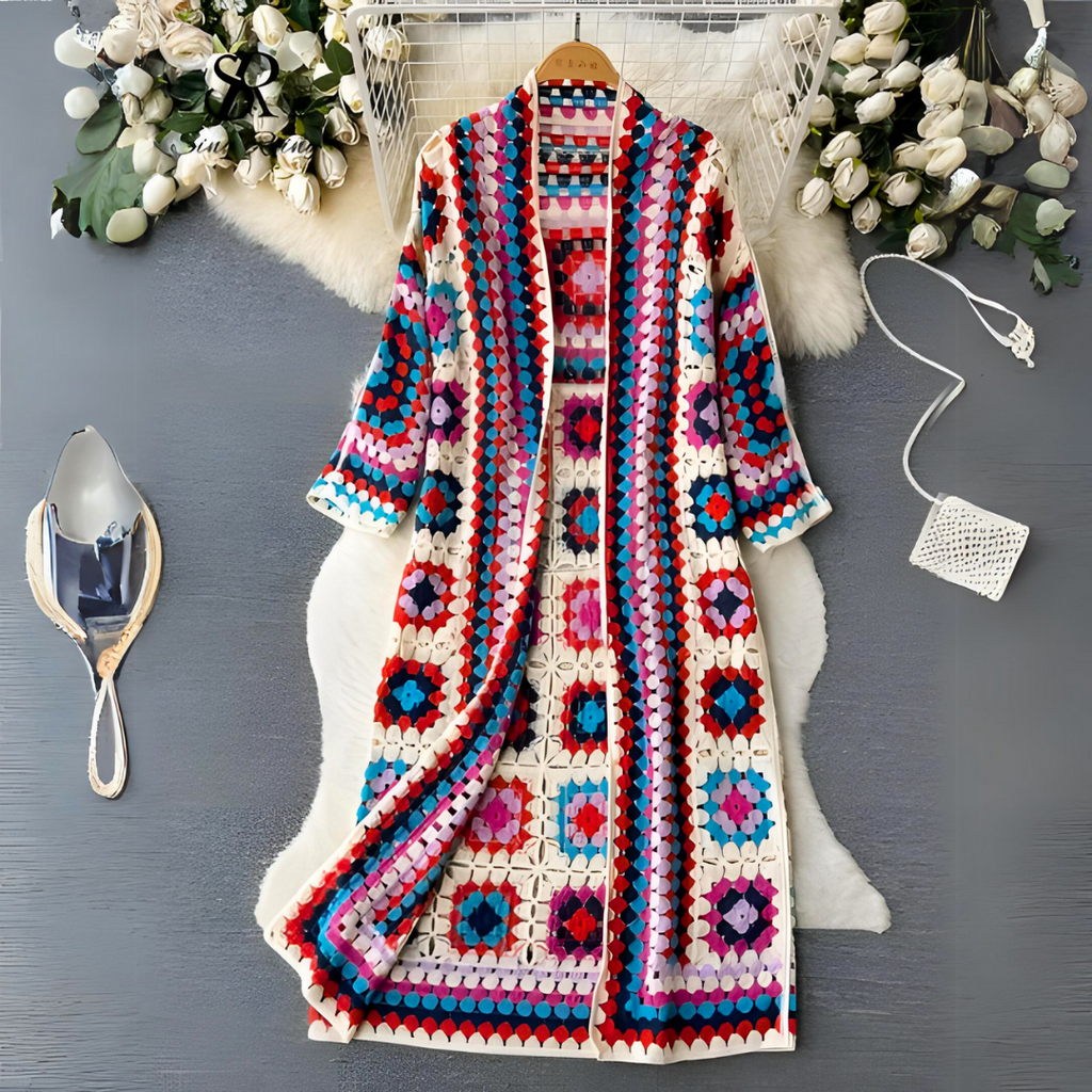 Vibrant Open Front Long Cardigan - Olytrend