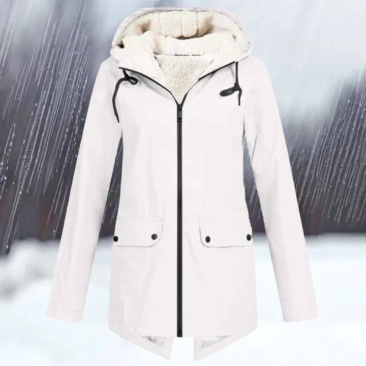 Waterproof and windproof hooded jacket with added warmth