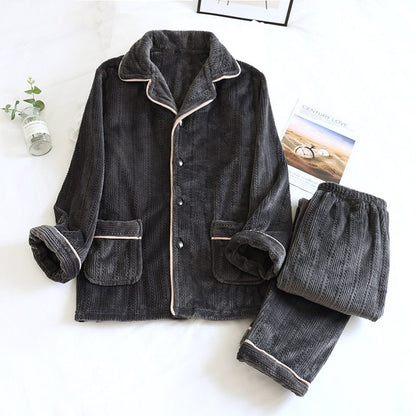 Women's Pajama Set | Button Closure Winter Nightwear