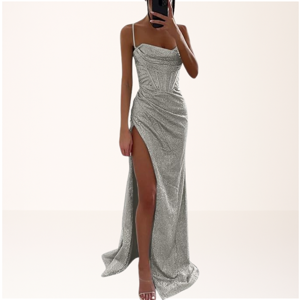 Women's Sequin Corset Party Dress | Maxi