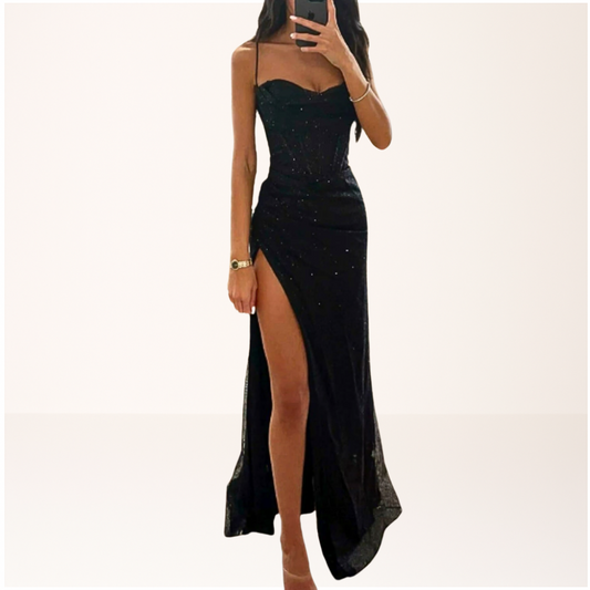 Women's Sequin Corset Party Dress | Maxi