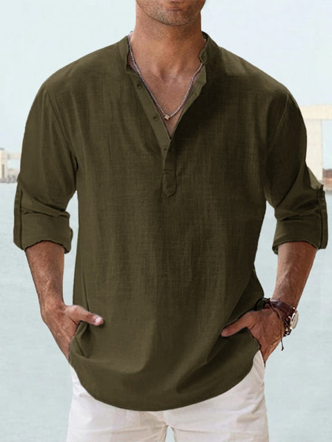 Button-up T-shirt for men