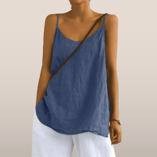 Women's spaghetti strap top - Loose - Summer - Sleeveless