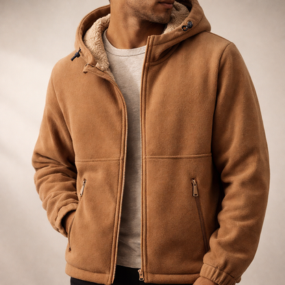 Warm Men's Fleece Hoodie Jacket - Olytrend