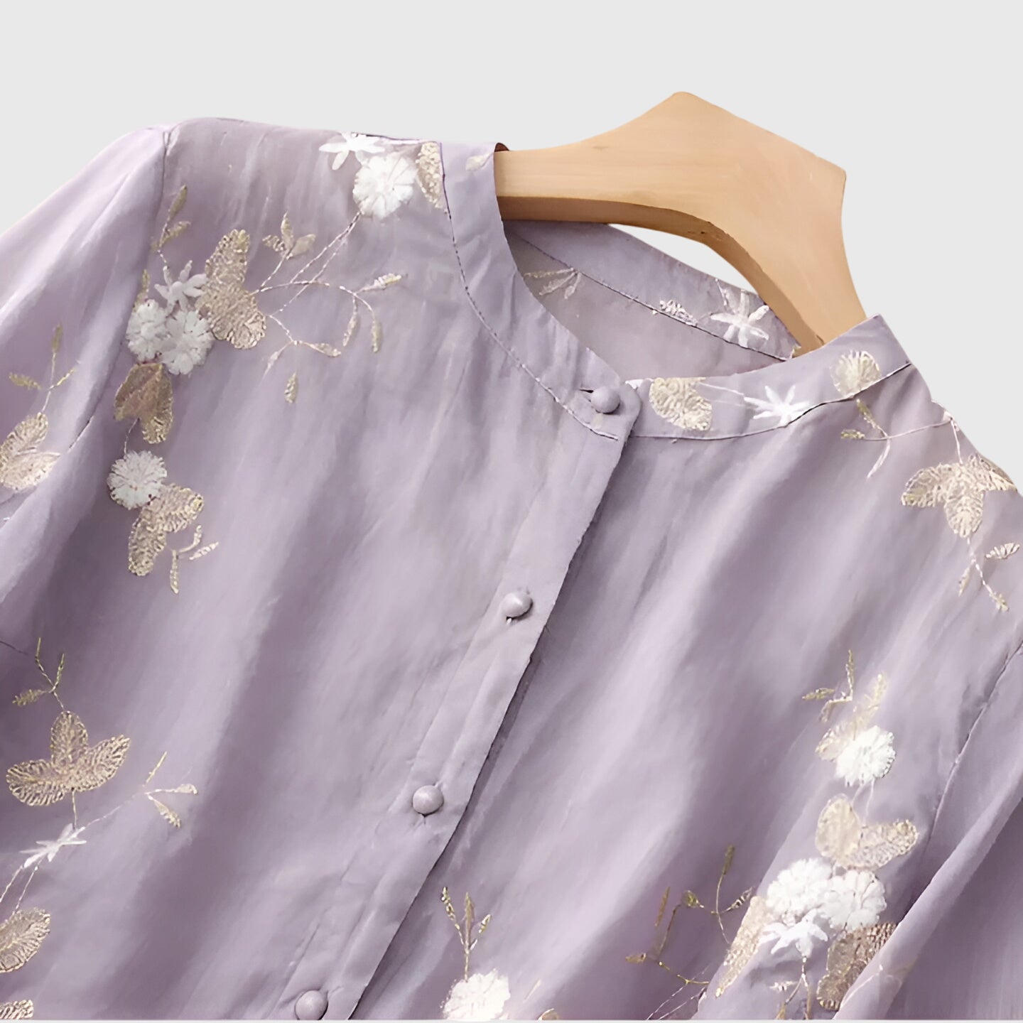 Beautiful Blouse With Floral Embroidery