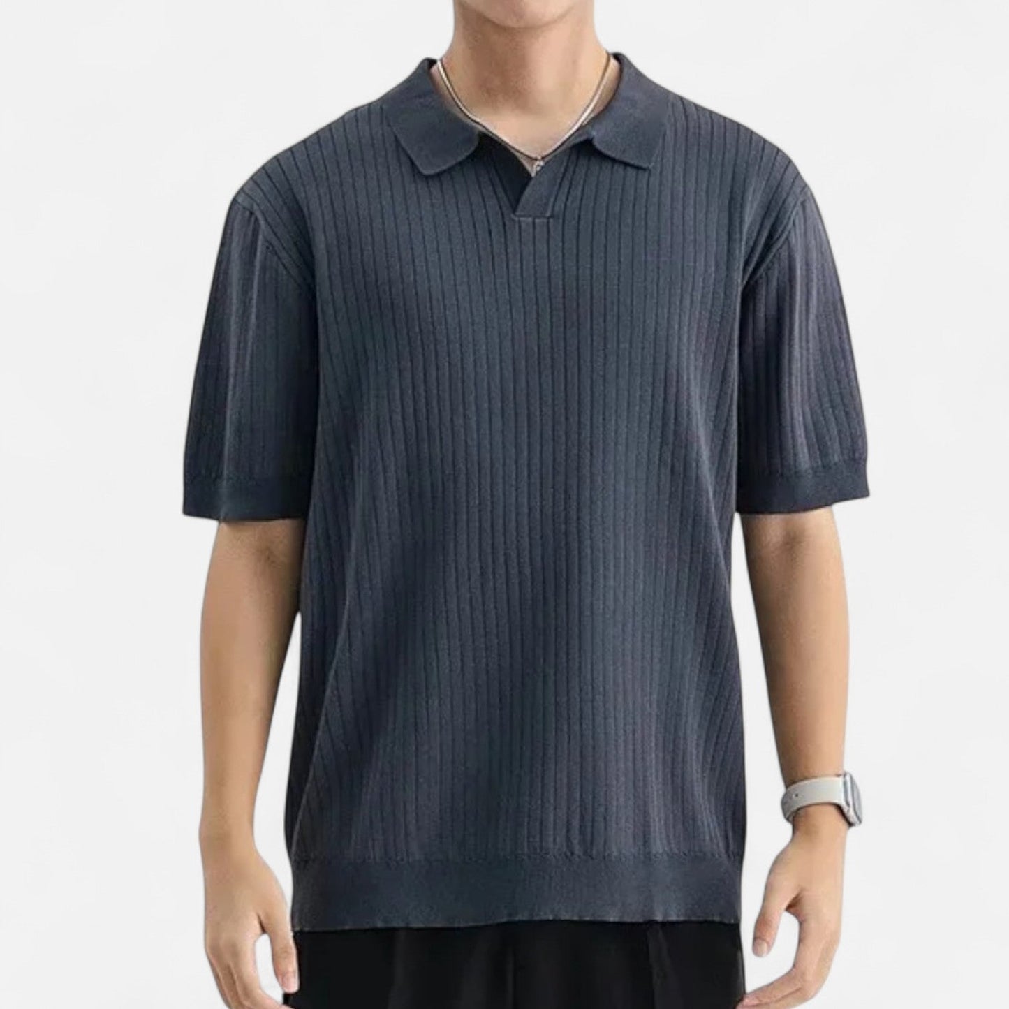 Ancient World | Silk Polo for Men – Breathable Short Sleeves for Summer Elegance