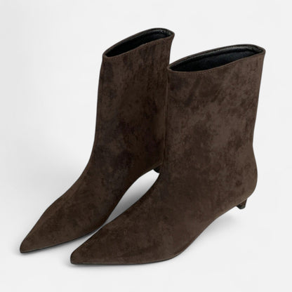Ancient World | Women's Pointed Low Heel Vintage Ankle Boots