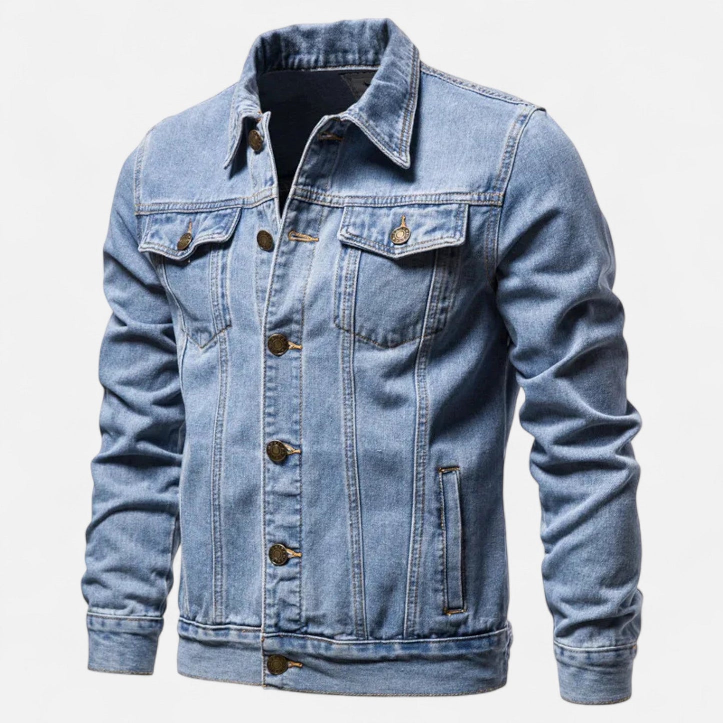 Ancient World | Men's Slim Fit Vintage Denim Jacket