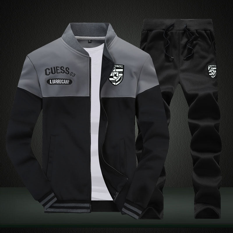 Athletic Men's Baseball Jacket and Pants Set - Olytrend