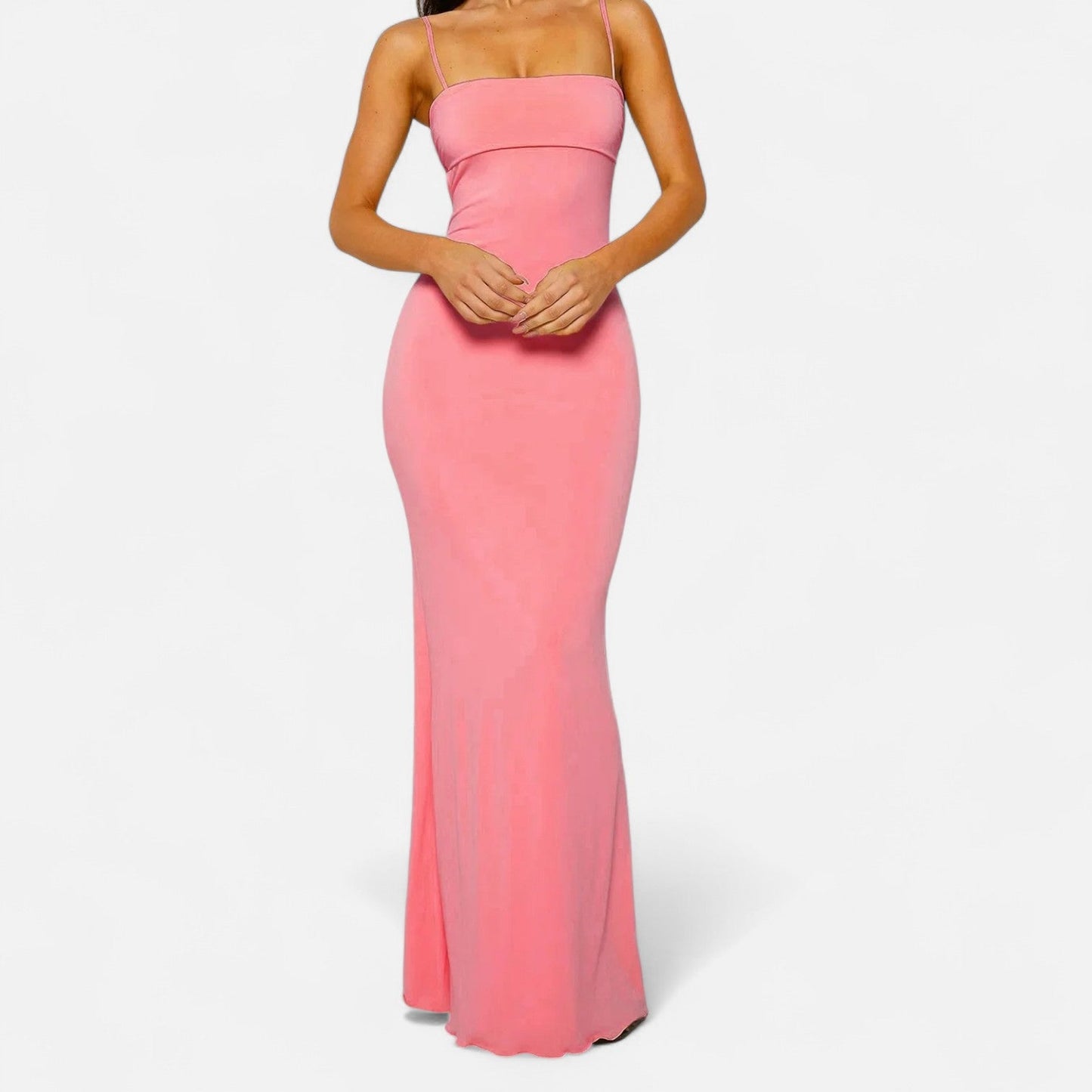 Ancient World | Long Backless Dress for Women – Elegant Draped, Modern Evening Seduction