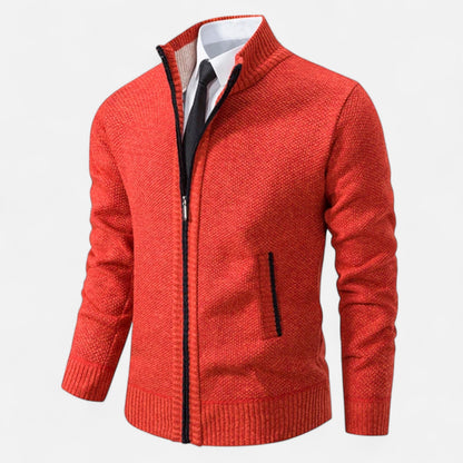 Ancient World | Men's Fleece Jacket with Zip and Stand-up Collar