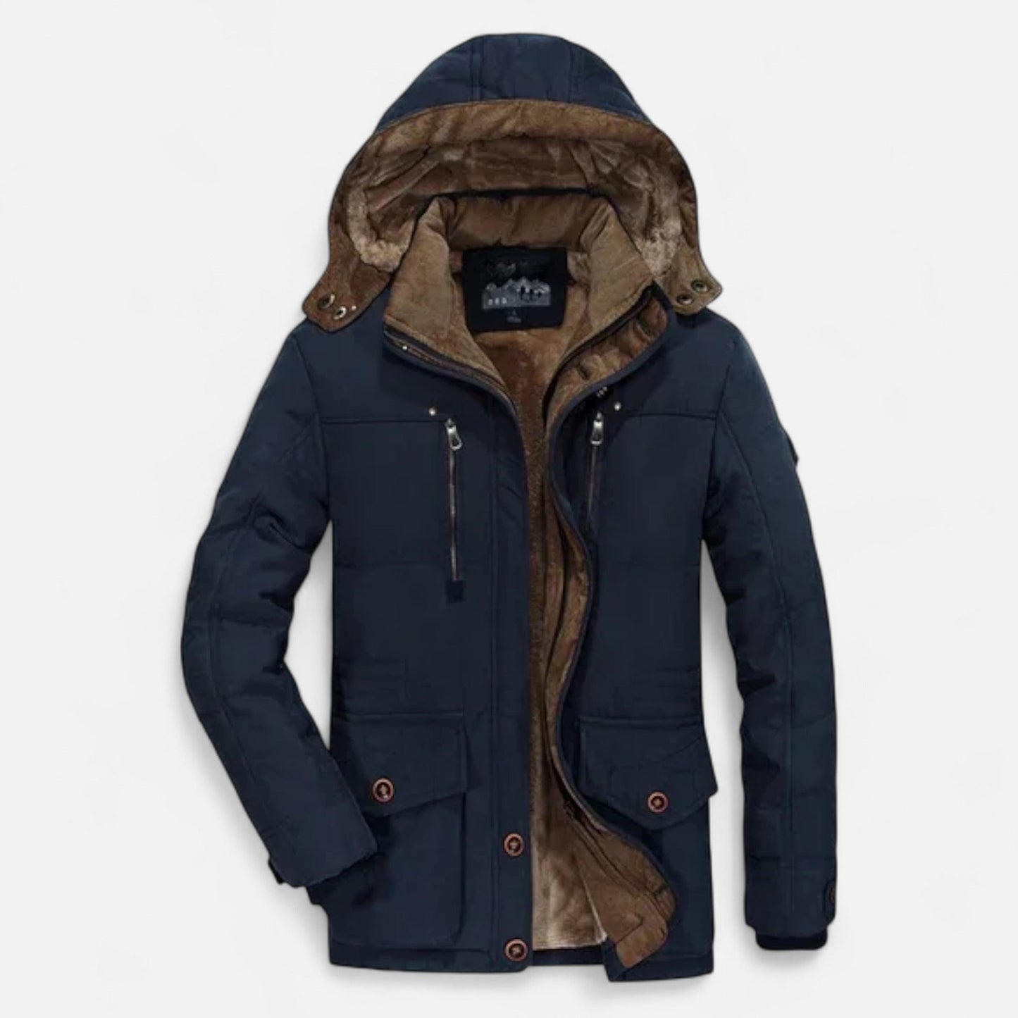 Ancient World | Thick Quilted Men's Parka with Hood