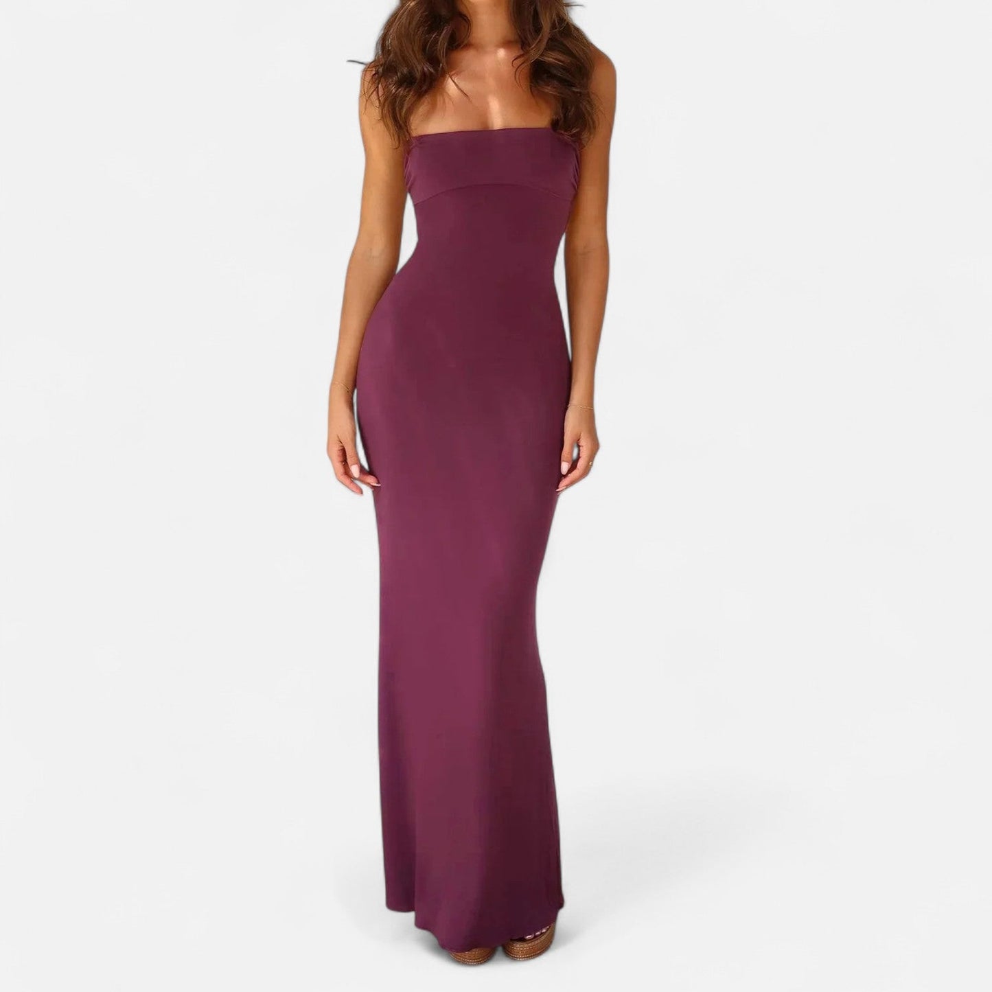 Ancient World | Long Backless Dress for Women – Elegant Draped, Modern Evening Seduction