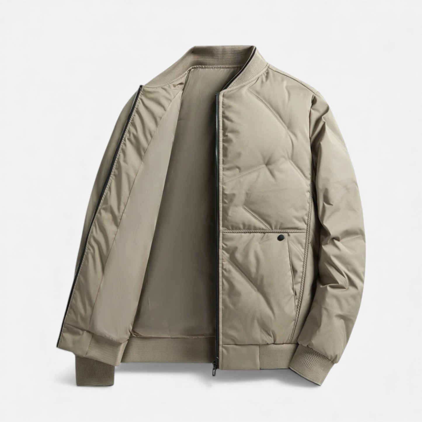 Ancient World | Men's Bomber Jacket Puffer – Light and Warm Coat for Autumn & Winter