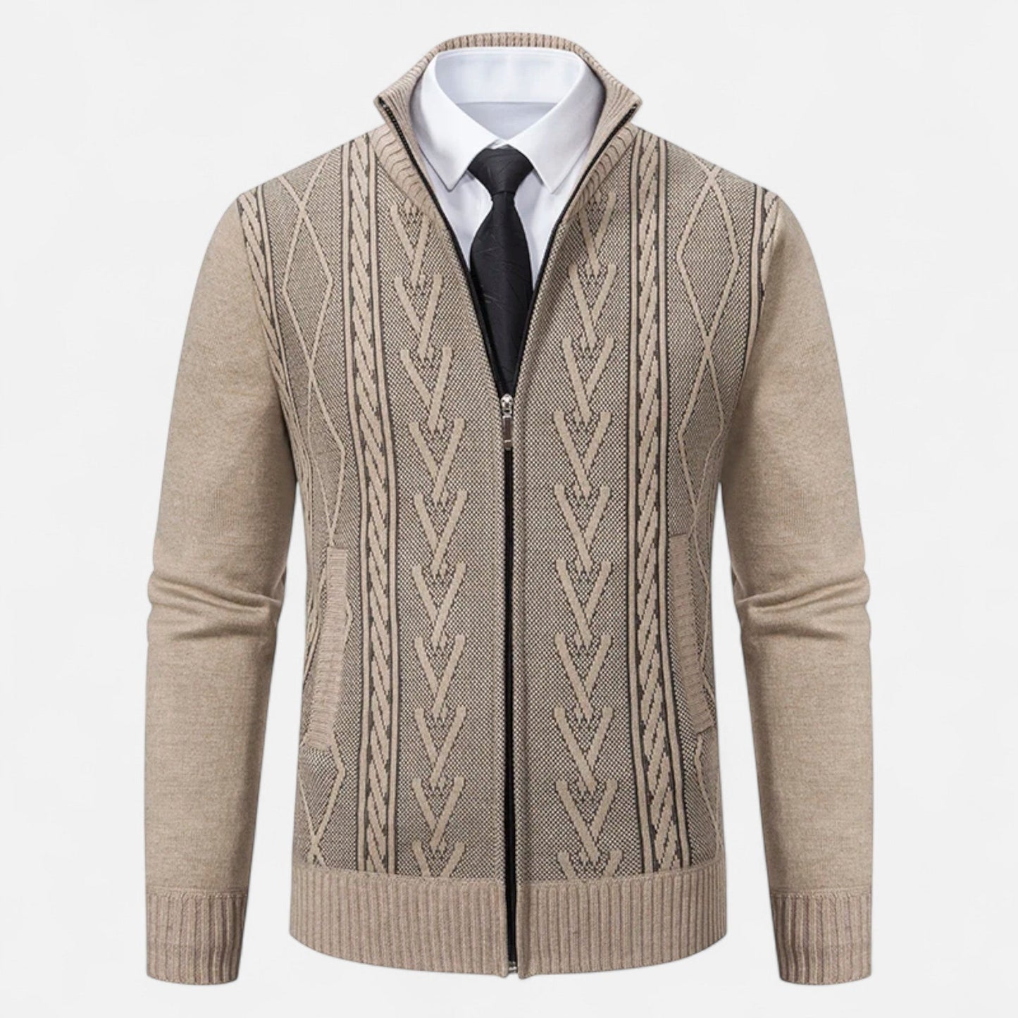 Ancient World | Men's Quilted Jacket Warm Knit