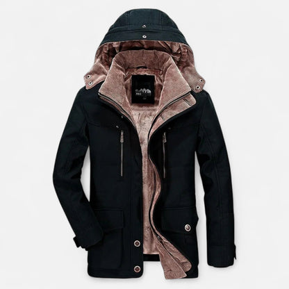 Ancient World | Thick Quilted Men's Parka with Hood
