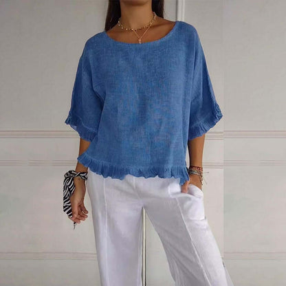 Women's blouse with ruffles | Loose fit