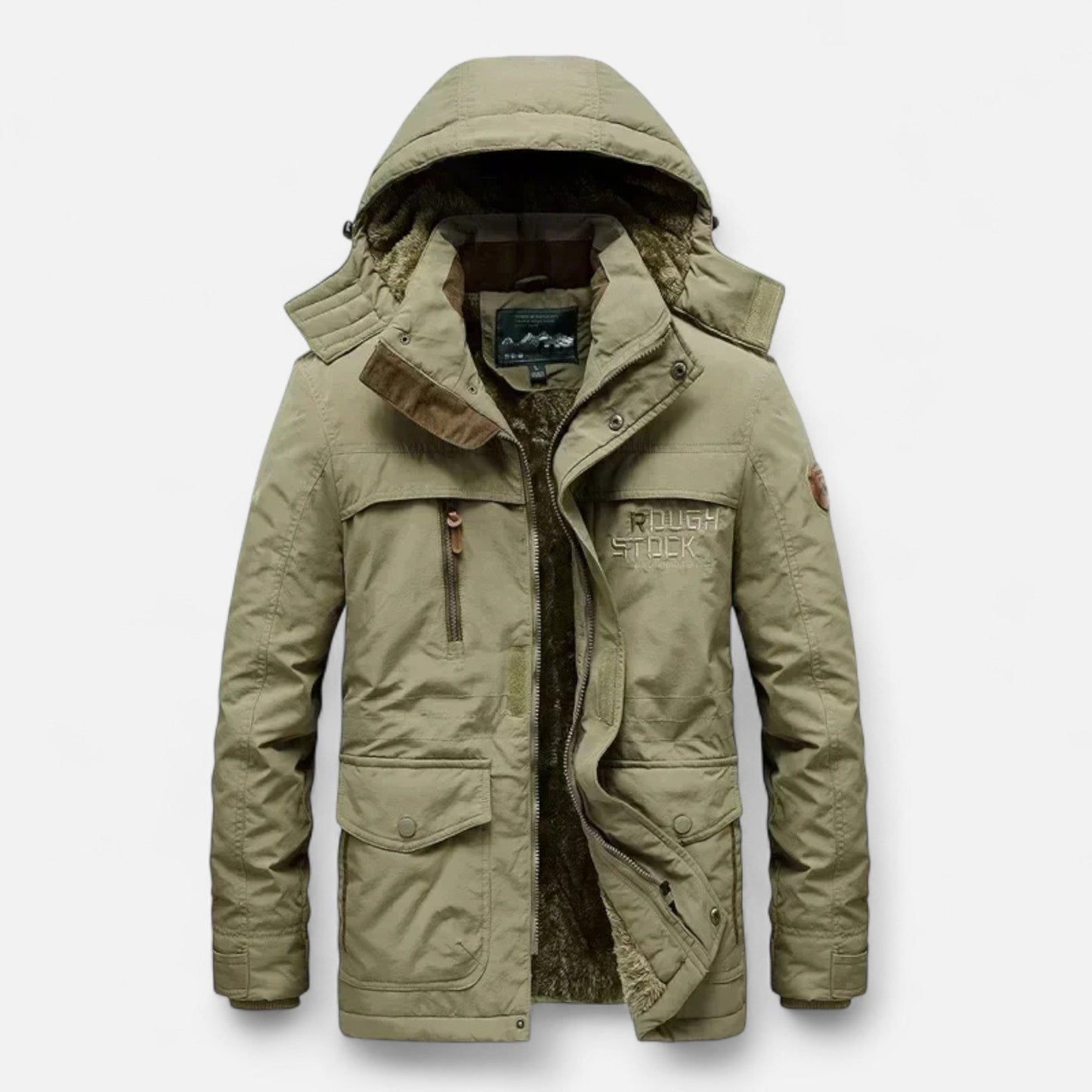 Ancient World | Long Men's Winter Thick Parka with Hood