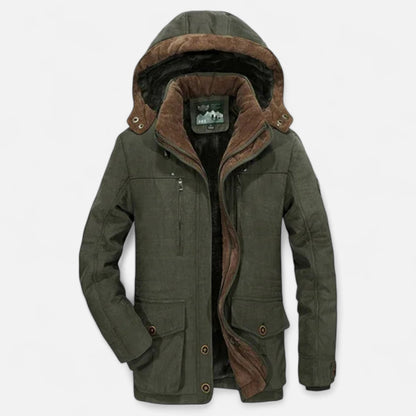 Ancient World | Thick Quilted Men's Parka with Hood
