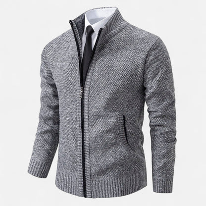 Ancient World | Men's Fleece Jacket with Zip and Stand-up Collar