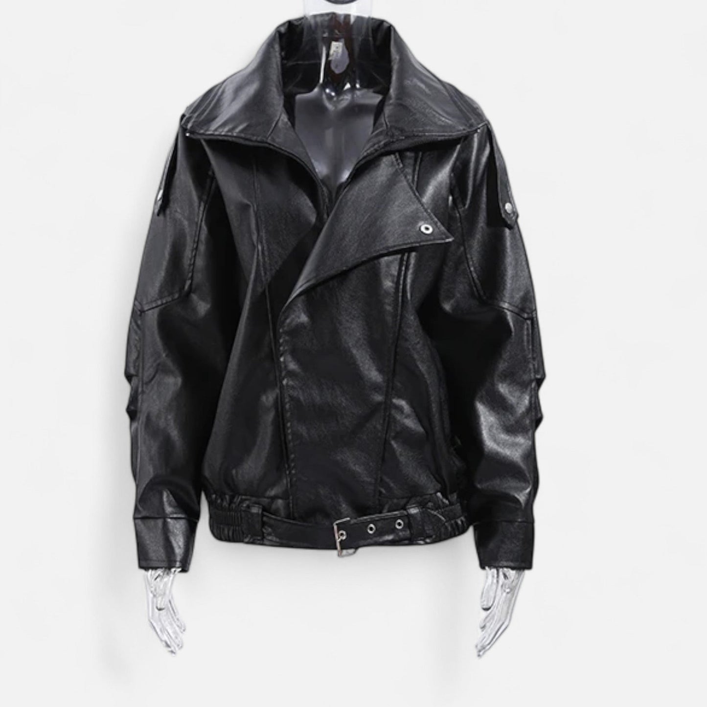 Ancient World | Belted Leather Jacket for Women