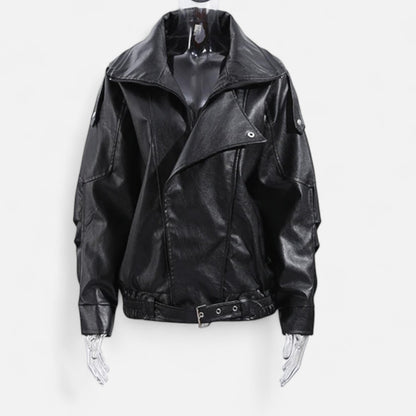 Ancient World | Belted Leather Jacket for Women
