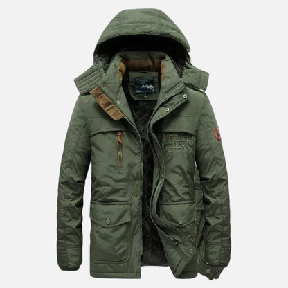 Ancient World | Long Men's Winter Thick Parka with Hood